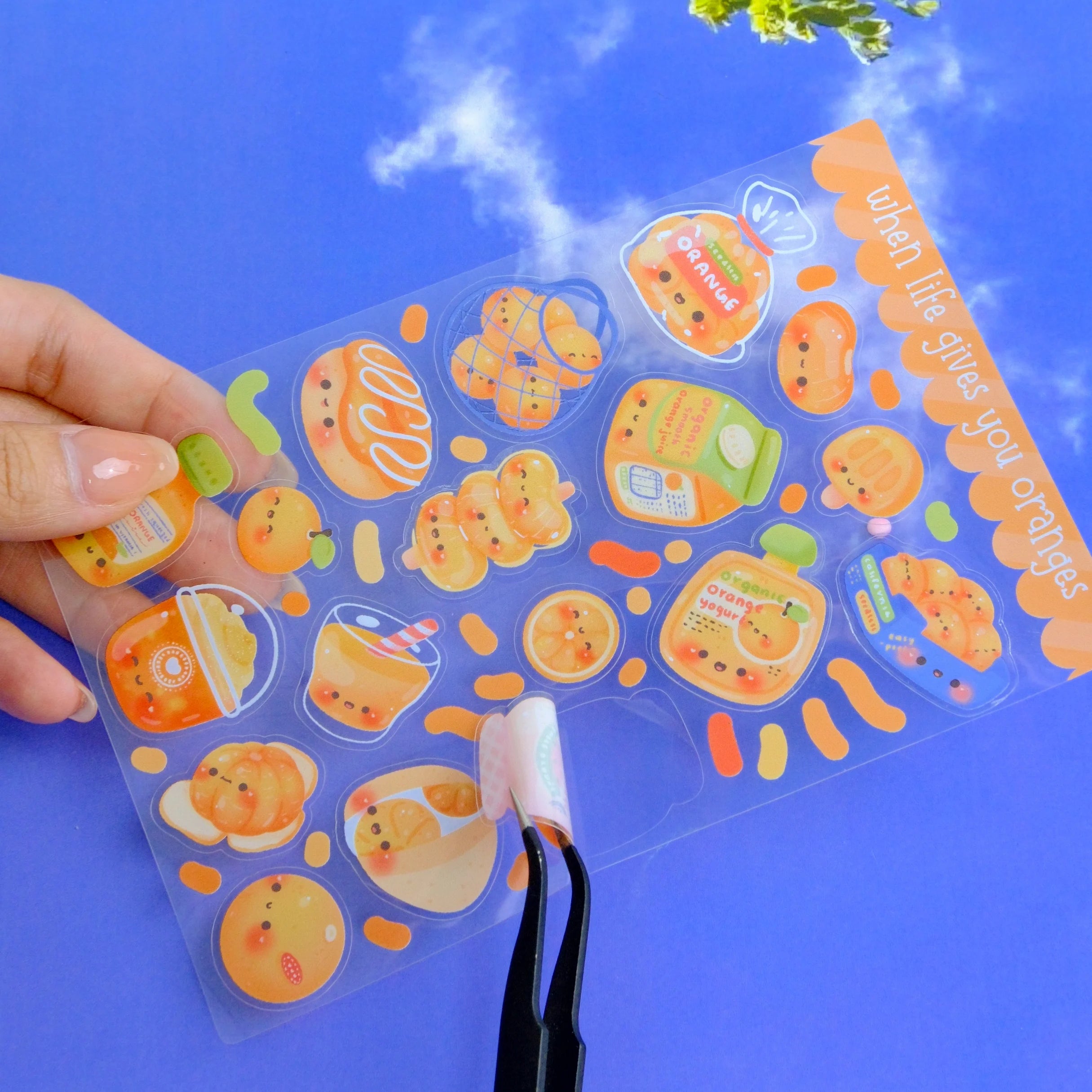 Custom Cartoon Stickers Printing Bed Sheet Double Transparent Vinyl Kiss Cut Stickers Self Adhesive Waterproof and Uv-Resistant