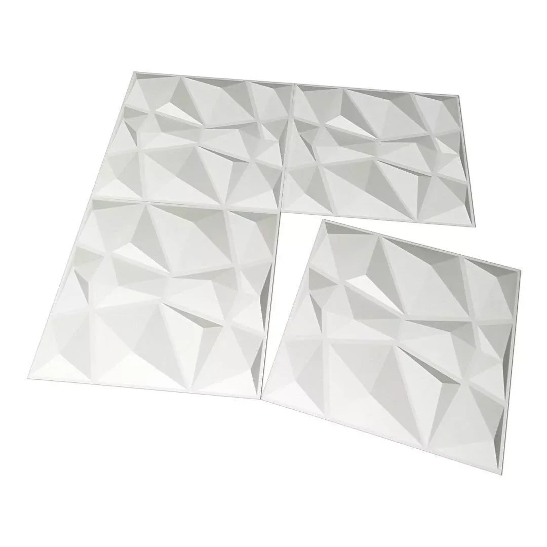 Geometric Matte White PVC Wall Panel Waterproof Anti-scratch 19.7*19.7 Inch Modern Fireproof Wall Panel Low MOQ for Modern