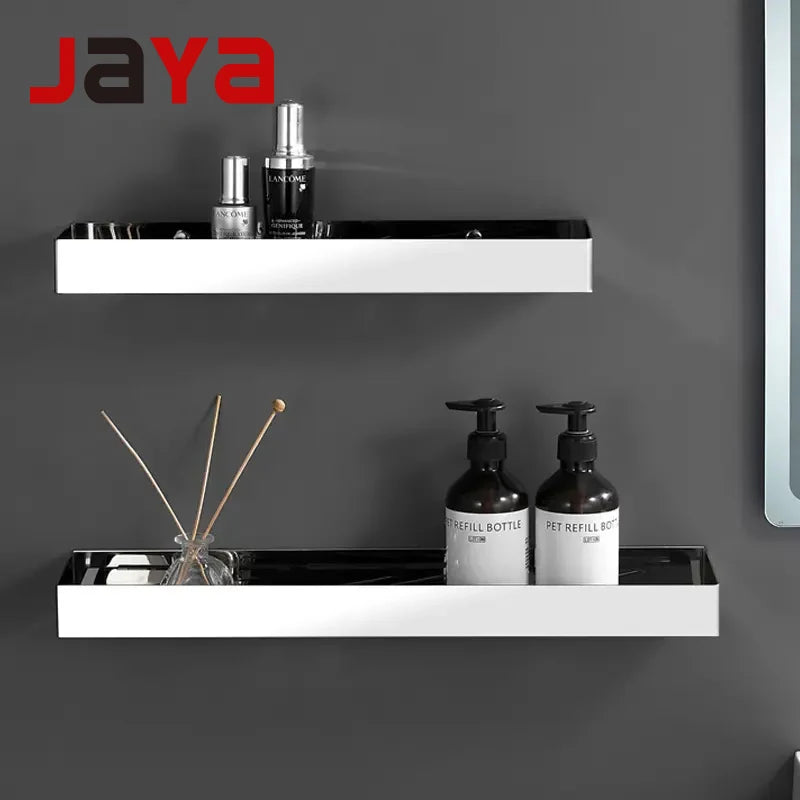 JAYA Bathroom Rack Wall Mounted Toilet Wash Basin Restroom 304 Stainless Steel Storage Rack Punching