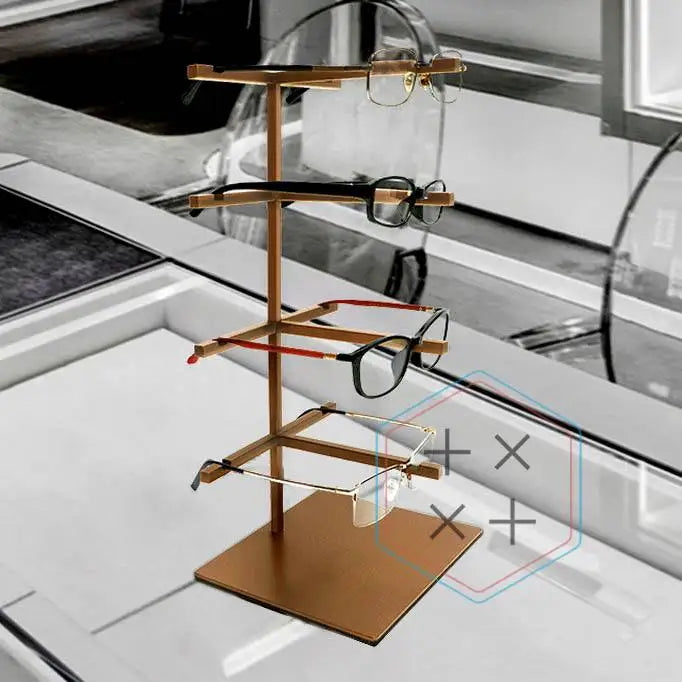 Steel Tiers Eyeglasses Display Eyewear Rack Sun Glasses Holder for Shop