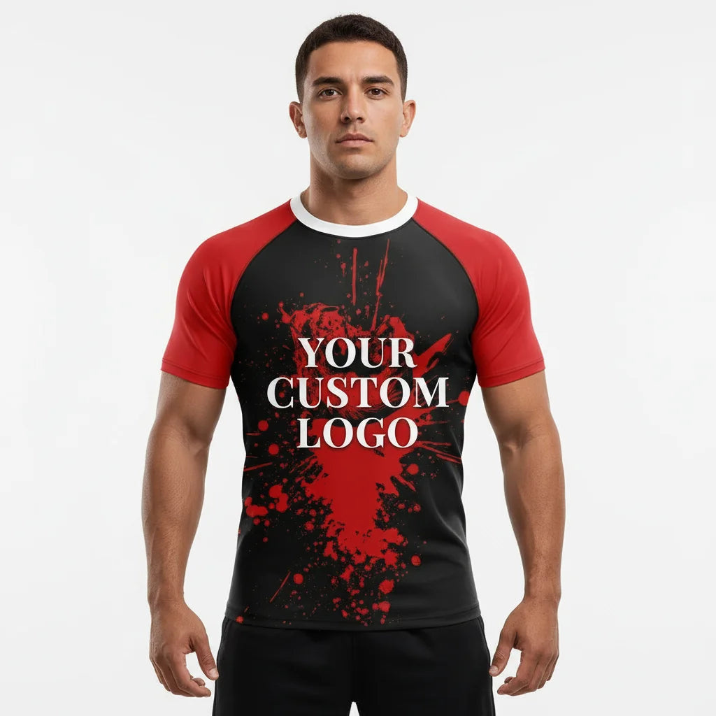 Manufacturer Supply Custom Rash Guard Performance Rashgaurd Super Soft Quick Dry Rash Guard Mens Rush Guard for Men Sportswear MegaBDM