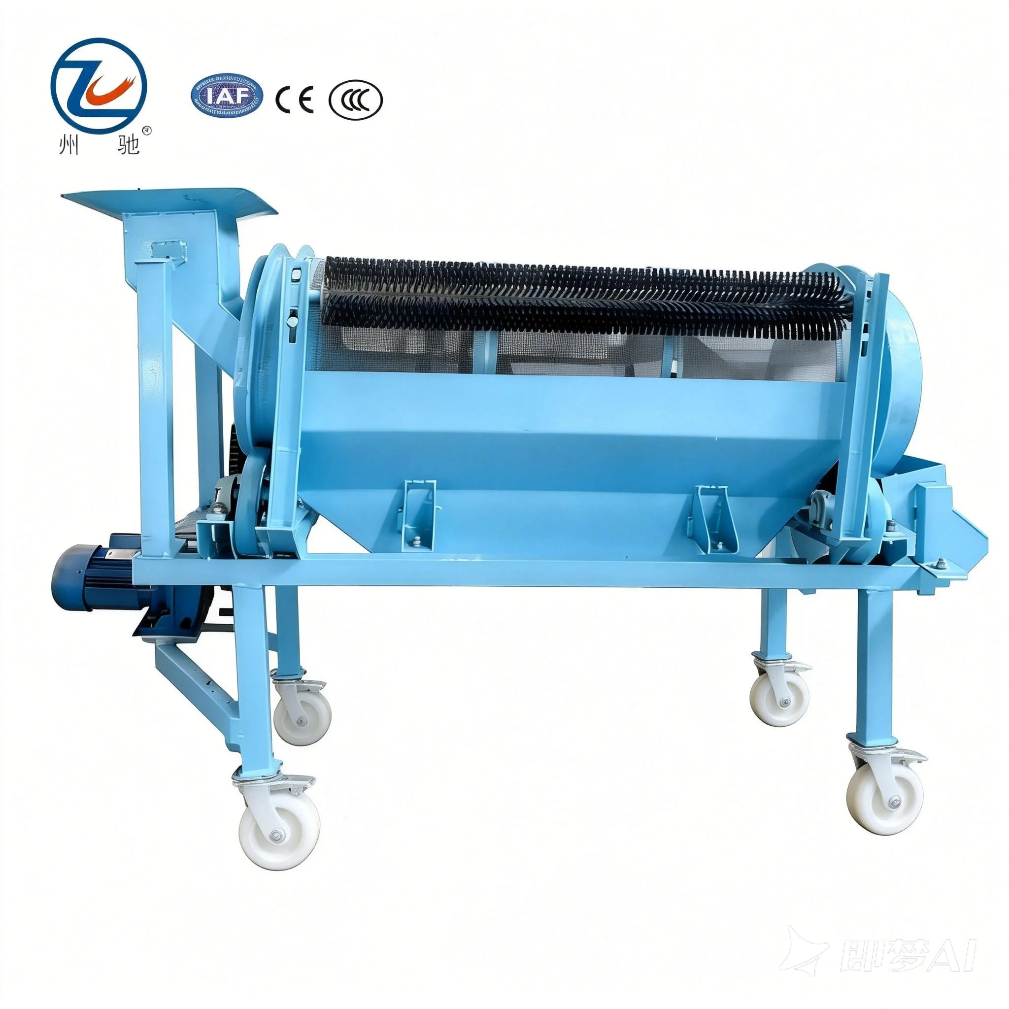 ZHOUCHI 1.5m Drum Screening Machine Motor Anti-winding Design Ore Processing 380V 320KG