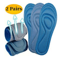 4Pcs Memory Foam Orthopedic Insoles for Shoes Antibacterial Deodorization Sweat Absorption Insert Sport Shoes Running Pads MegaBDM