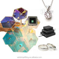 7-Slot Transparent Eco-Friendly Acrylic Jewelry & Cosmetic Display Stand with for Design and Easy Assembly for Retail Shops