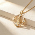 QIKU Copper Chain Crystal Cubic Zirconia Virgin Mary Western Pendant Fashion Necklace 2026 Jewelry for Women Summer Occasion