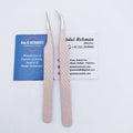 Peach Color Semi Curved and Pro Straight Lash Extension Tweezers for Eyelash