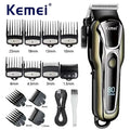 Kemei PG1990A Rechargeable Hair Clipper or Limit Combs Professional Cordless Men Hair Trimmer Men's Hair Cutting Machine Barber