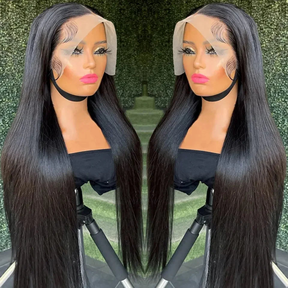 Cheap 12A 100% Virgin Cuticle Human Lace Front Wigs Super Double Drawn Black Women Glueless HD for Straight Wigs