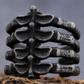 Custom Vintage Biker Style butterfly Skull Spin Fidget Gothic Skull Anxiety Rings for Men Women Size 7-13