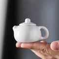 White Mini Porcelain Little Teapot Playable Fingertip Pot Tea Ornaments Tea Carve Kung Fu Ceramic Tea Teaware Accessories