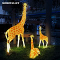 Outdoor Holiday Lighting Christmas Decoration Fiberglass Resin Animal Statue Light LED Motif Light Giraffe Sculpture