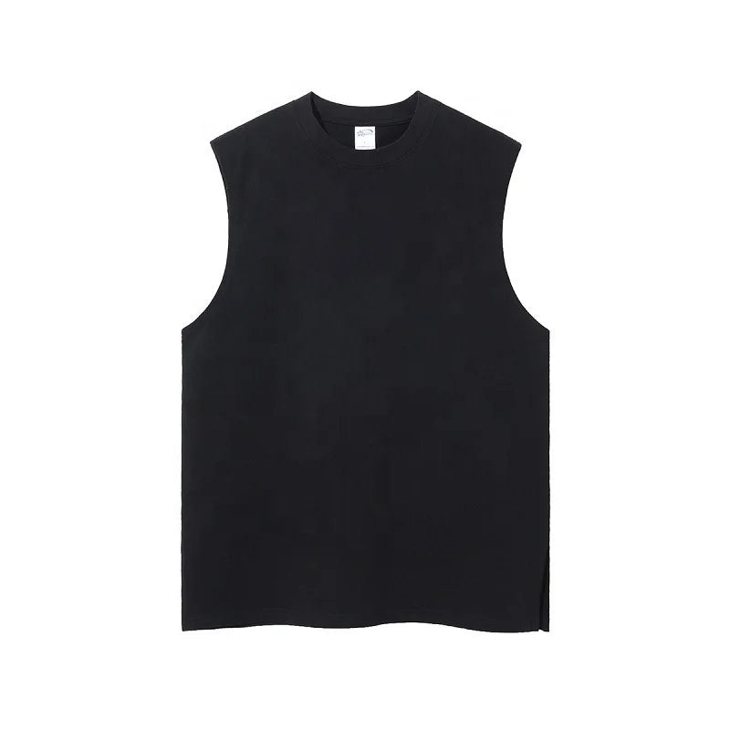High Quality Men's Vests Washed Tank Top Oversized Custom Sleeveless T-Shirt Vest 100% Cotton Material