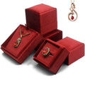 Mini Portable Engagement Ring Box Velvet Luxury Jewelry Box Custom Organizer Earring Bangle Pendant Jewellery Packaging