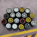 1:64 Mini Toy Alloy Car Model 1/64 Alloy Car Wheels10.8mm 11.2mm Bbs Advan Ce28 Jdm Rubber Tires Hot Sale Wheel Model MegaBDM