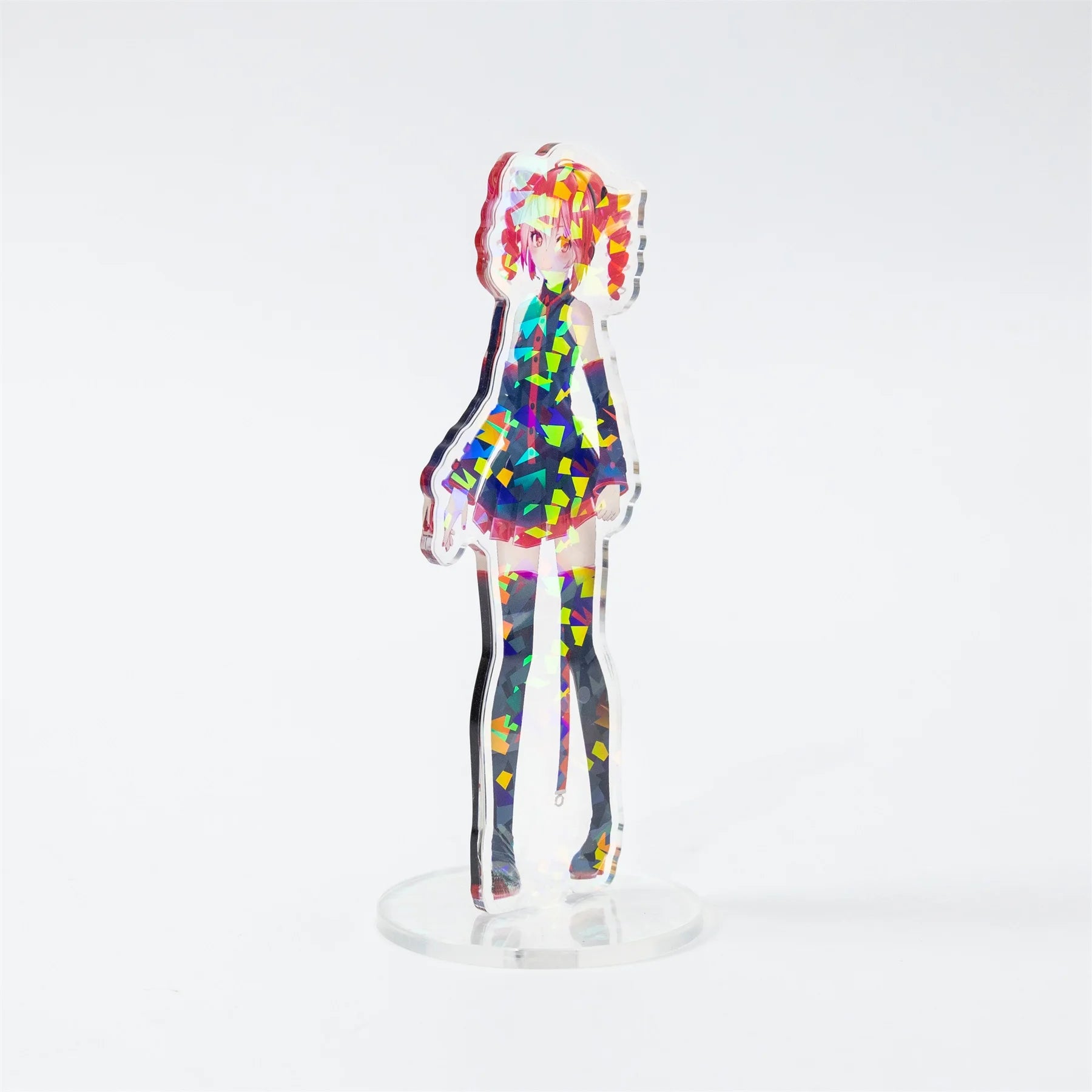 Custom Hologram Shaped Rainbow Animation Game Character Acrylic Action Comic Figure Stand