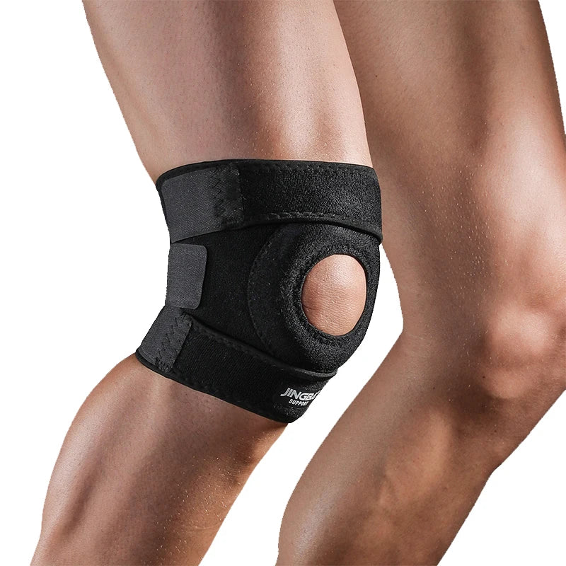 JINGBA Best Sell Low Price Neoprene with Adjustable Strap One Size Fits All Boxing Powerlifting Gym Exercise Training Knee Brace