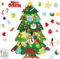 Montessori Felt Christmas Tree with 32 Ornaments Indoor Xmas Decorations Party Supplies Gifts Toys for Toddlers MegaBDM