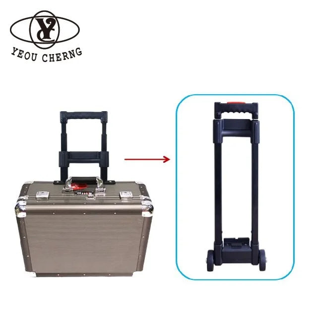 Customizable ODM/OEM Telescopic Trolley Handle Removable Tool Box Travel Luggage Suitcase Case-Aluminum Plastic 25kg Capacity