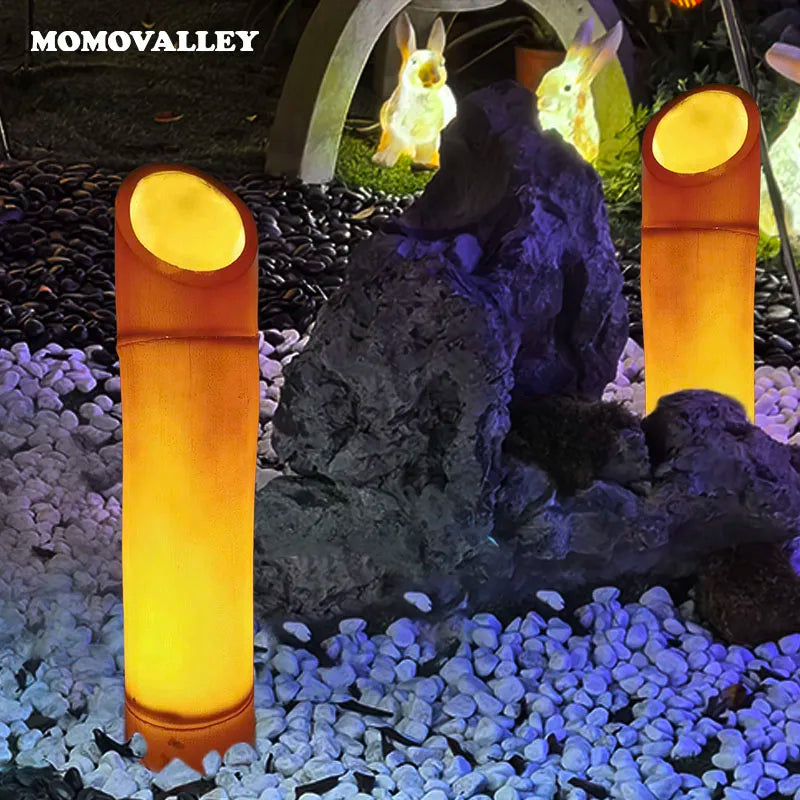 Factory New Environmental protection Resin Ip65 Waterproof Park Luminous Bamboo Decoration Led Courtyard Landscape Lighting