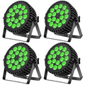 4PCS 18x10W RGBW 4in1 Aluminium Alloy Stage Par Light Mixing Color Slim Led Par Light for DJ Disco Party Nightclub Wedding MegaBDM