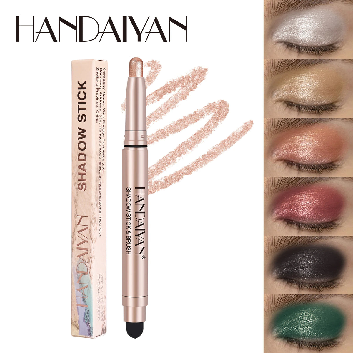 12 High-Pigmented Long-Lasting Matte Pearly Smooth Lightweight Texture Double-Head Fully Eyeshadow Pen Vibrant Eye-shadow Stick MegaBDM