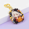 Custom Cartoon Acrylic Amulet Keychain Holographic Rainbow Epoxy Resin Keychain