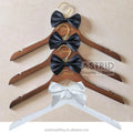 38 CM Custom Logo Anti-Slip Space Saving Wooden Hanger Single Tier for Clothing Store Wardrobe Living Room
