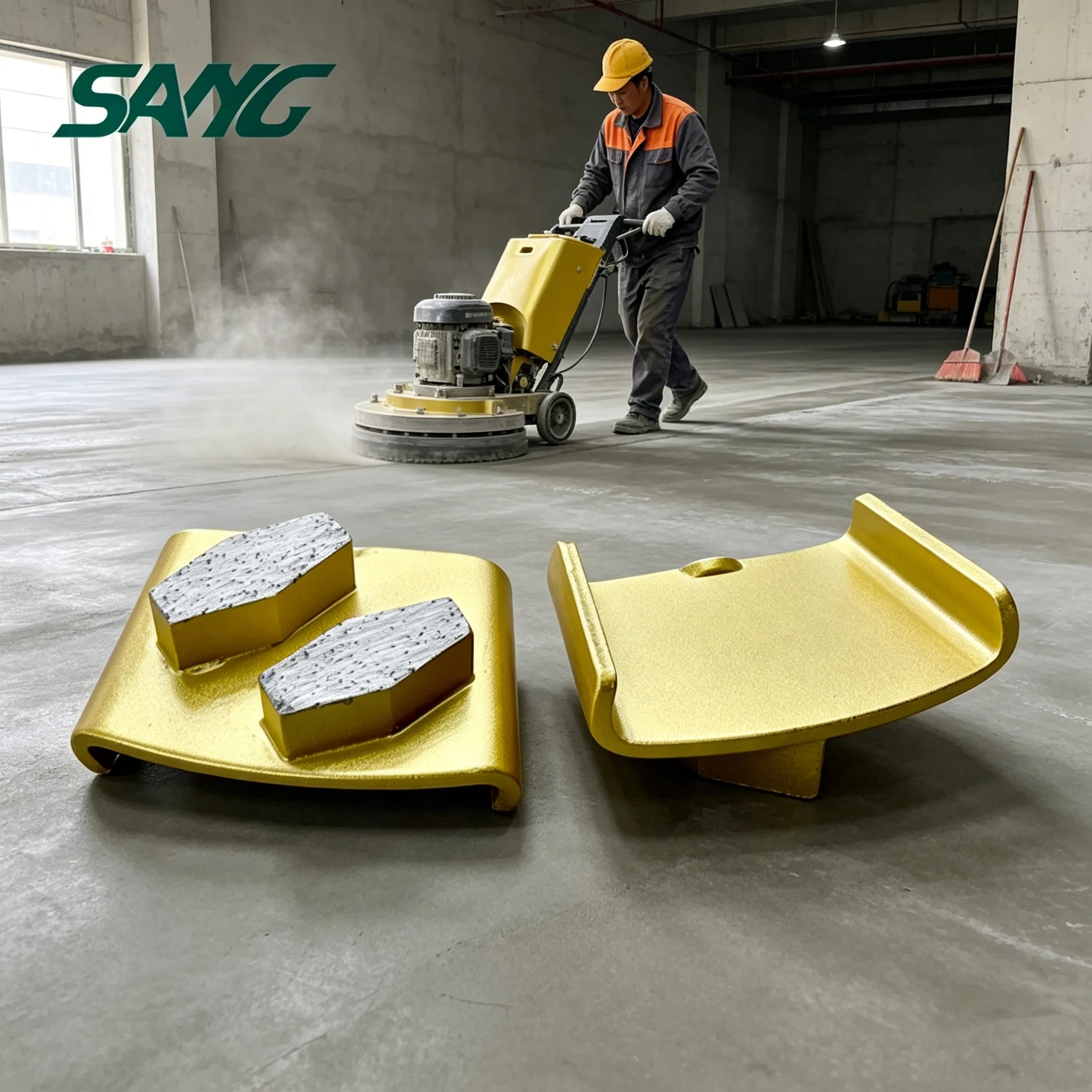 SANG Custom Hexagonal High Efficiency Abrasive Block Hexagon Floor Grinding Block for Concrete