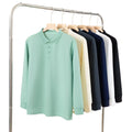 OEM Factory Mens Everyday Business Casual Polo Shirt Spring Autumn Long Sleeve T Shirt Simple Lapel Base Layer Loose Fit Polo