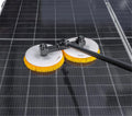 Zhenda Factory  Double Head Solar Panel Automatic Cleaning Brush With Durable Aluminum Pole Brush