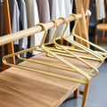 Customize Short Neck Boutique Space Aluminium Ally Solid Black Color Wire Hanger for Drying Clothes for Tight Spaces