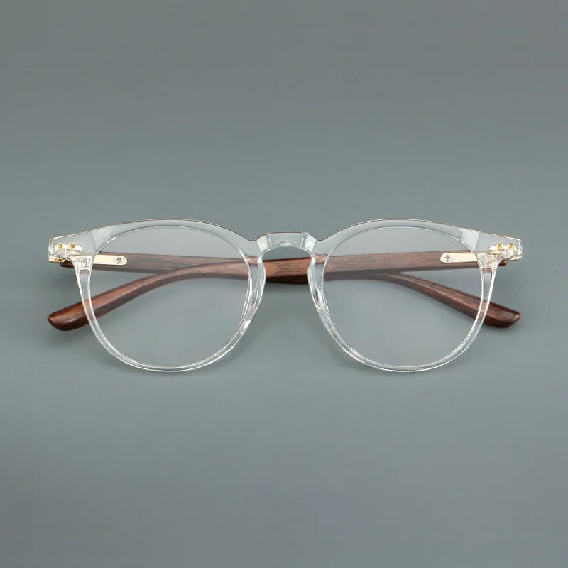 Unique Wood & Acetate Combination Glasses Retro Style Prescription Frames for Fashion Lovers MegaBDM