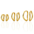nagosa geometry 925 sterling silver 18k gold vermeil irregular wave hoop earrings women jewelry