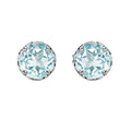 2022 New Natural Gem Stone Blue Topaz Jewelry 925 Sterling Silver Tiny Solitaire Stud Earrings for Women Destiny Jewellery