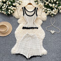 Summer Women's Casual Sets Top And High Waist Floral Printed Slim Knitted Shorts Set Clothing Wholesale