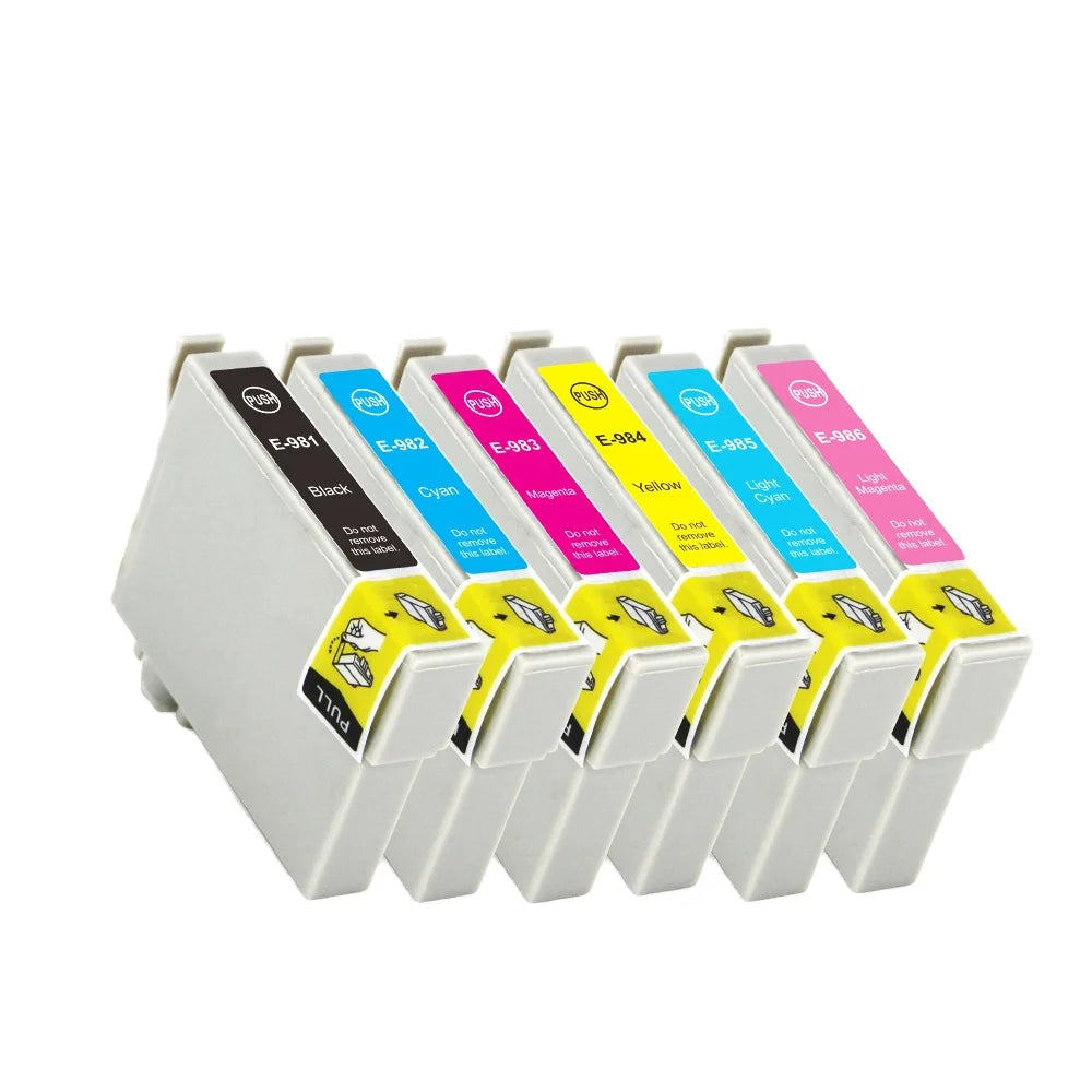 Tatrix T0981 T0982 T0983 T0984 T0985 T0986 Color Compatible Printer Ink Cartridge for Epson Artisan 725 730 810 835