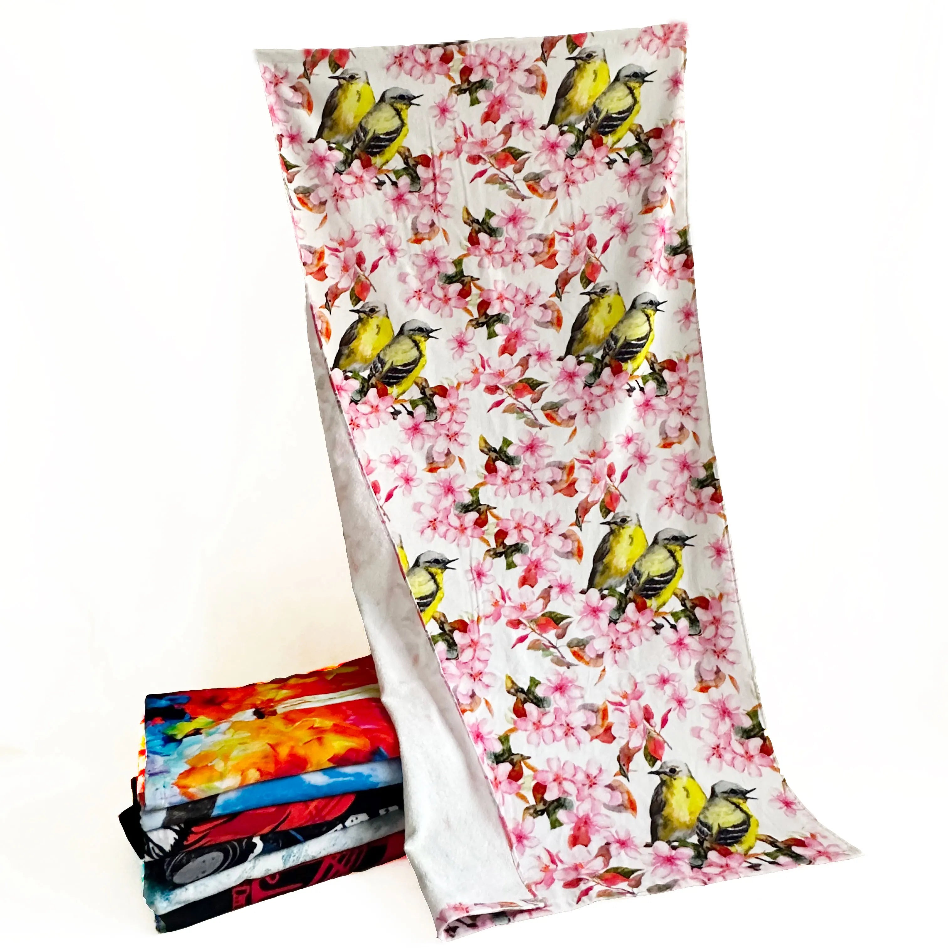 Wholesale Beach Towels Small MOQ Custom Multi Color Logo Design Digital Printed Soft Cotton Quick Dry Beach Towels