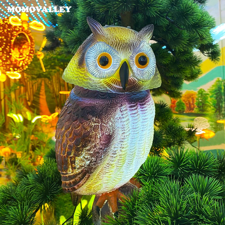 White Brown Plant Shelves Resin Figure Animal Statue Hoot Call Light Decor Home 3d Christmas Glowing Lucky Cute Led Power Owl