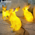 Outdoor IP65 Waterproof LED Resin Rabbit Statue Christmas Decoration with Cute Charm and Garden Lighting
