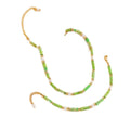 Bulk Wholesale Gold Color Plated Turquoise Freshwater Pearl Jewelry Necklace for Woman Brass Green 490mm 1630340