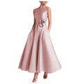 Elegant Vintage Natural Women Sleeveless A-Line Maxi Dress 3D Flower Waist Evening Custom MegaBDM