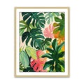 Wholesale Modern Hot Selling Abstract Flower Green Monstera Leaves Canvas Art Prints for Hotel Projects
