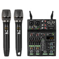Biner UF4-M Professional Usb Audio Interface 4 Channel Audio Mixer Home Console  with Wireless Microphone for Karaoke and PC