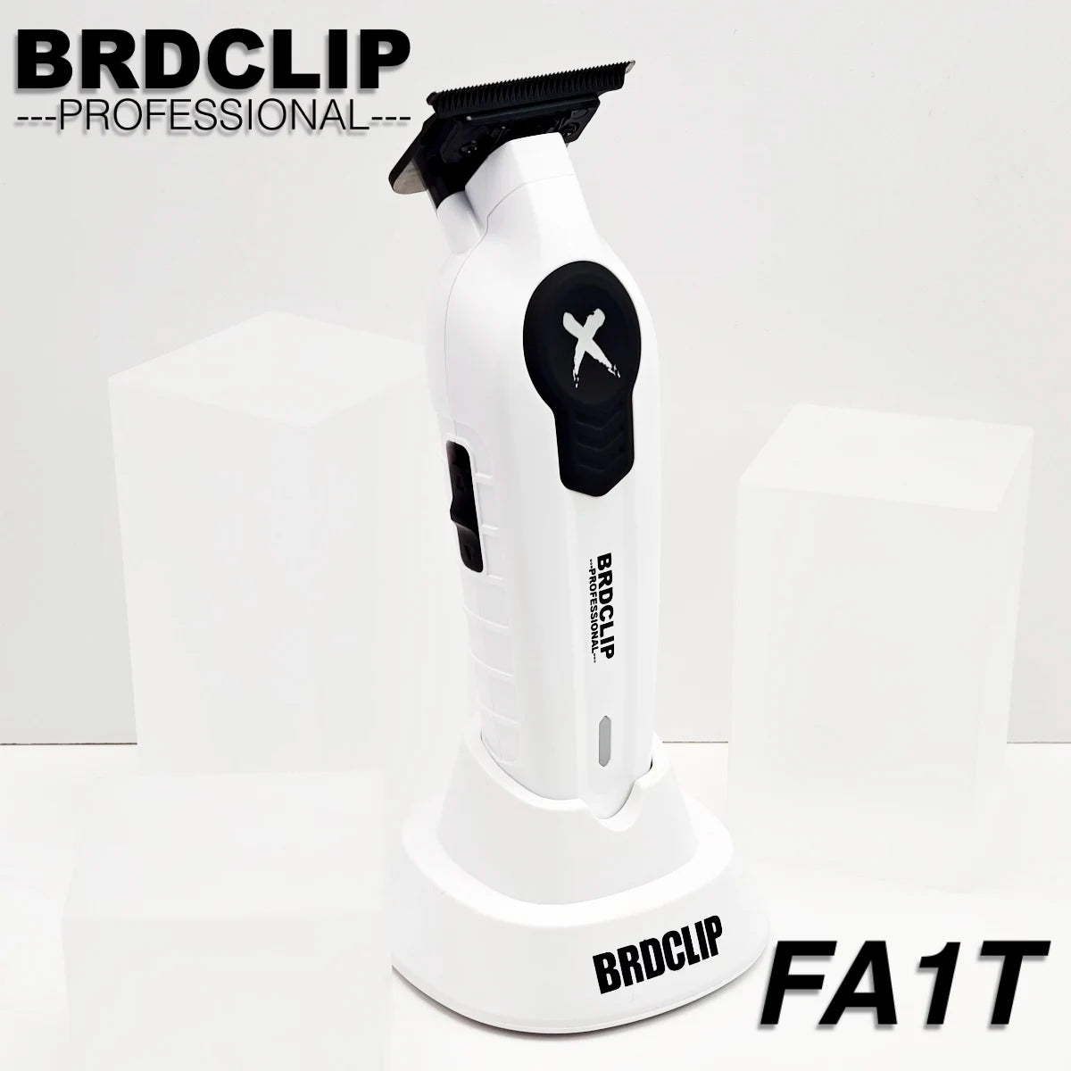 BRDCLIP X Series White FA1T 7700RPM Professional Electric Hair Trimmer Hair Clipper For man carving DLC Blade Barber Shop Tool