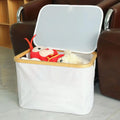Bamboo Laundry Basket Clothes Foldable Laundry Hamper Washing Storage Basket
