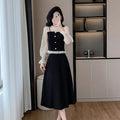 2025 Spring Sweet 2 Piece Set for Women Puff Sleeve Top And Mesh Set Ropa Wholesale