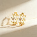 QIKU New Fashion Butterfly Hoop Earrings Women Girl Vintage Big Round Circle Chic Trendy Wedding Jewelry Accessories Charm Gift