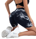 Custom Logo Wholesale Women Yoga Wear High Waist Tie-Dye Yoga Leggings Shorts
