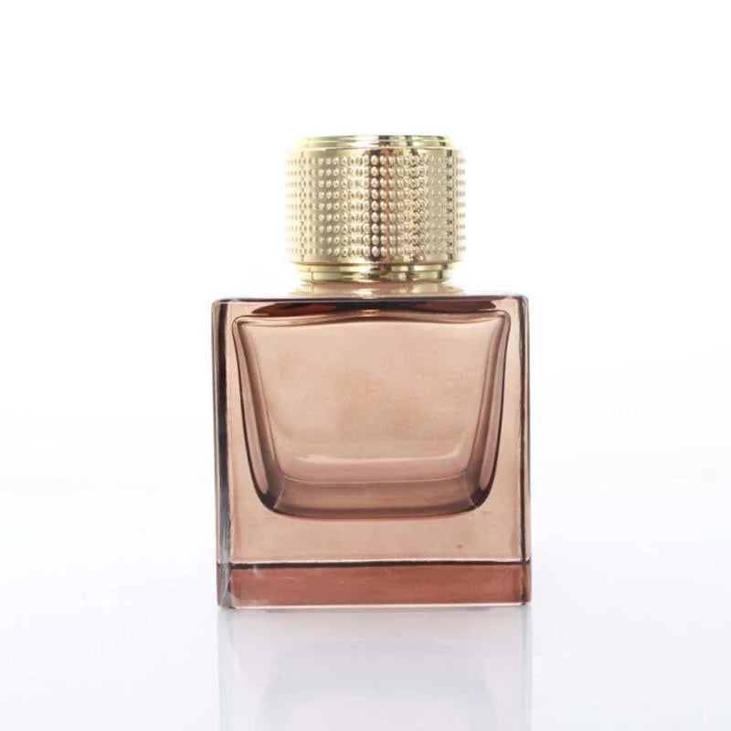 Custom Cosmetic Bottle Clear Amber Luxury 100ml Square Perfume Spray Glass Bottle