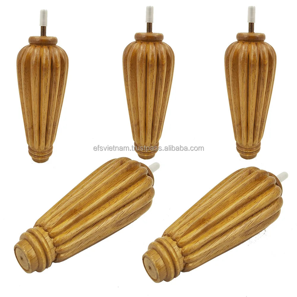 OEM Modern Sustainable Solid Wood Dining Table Legs Vietnam-Made for Bedroom Apartment Living Room Hospital Use